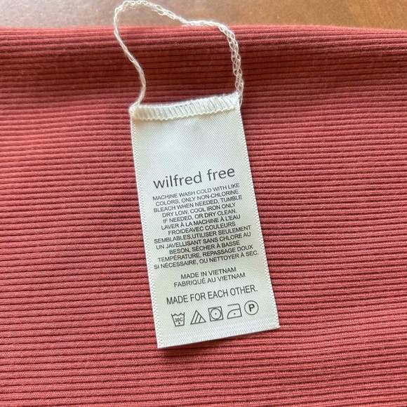 WILFRED Fortune Stretch Ribbed Mini Dress Clay - Picture 8 of 9